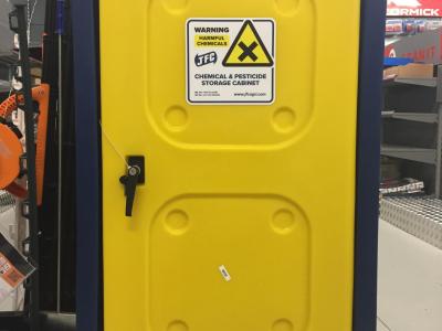 JFC lockable chemical and pesticide cabinet
